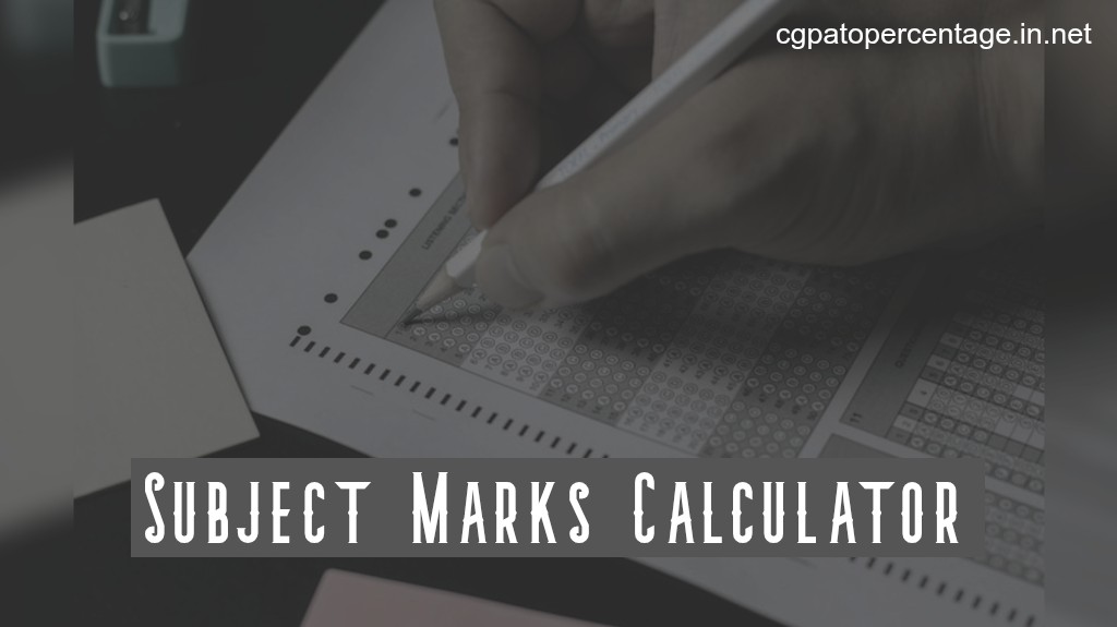 Subject Percentage Calculator